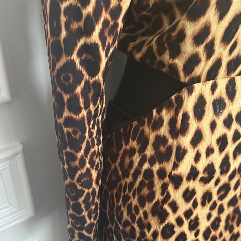 A.L.C. Brown Leopard Long Sleeve Dress - Picture 3 of 9